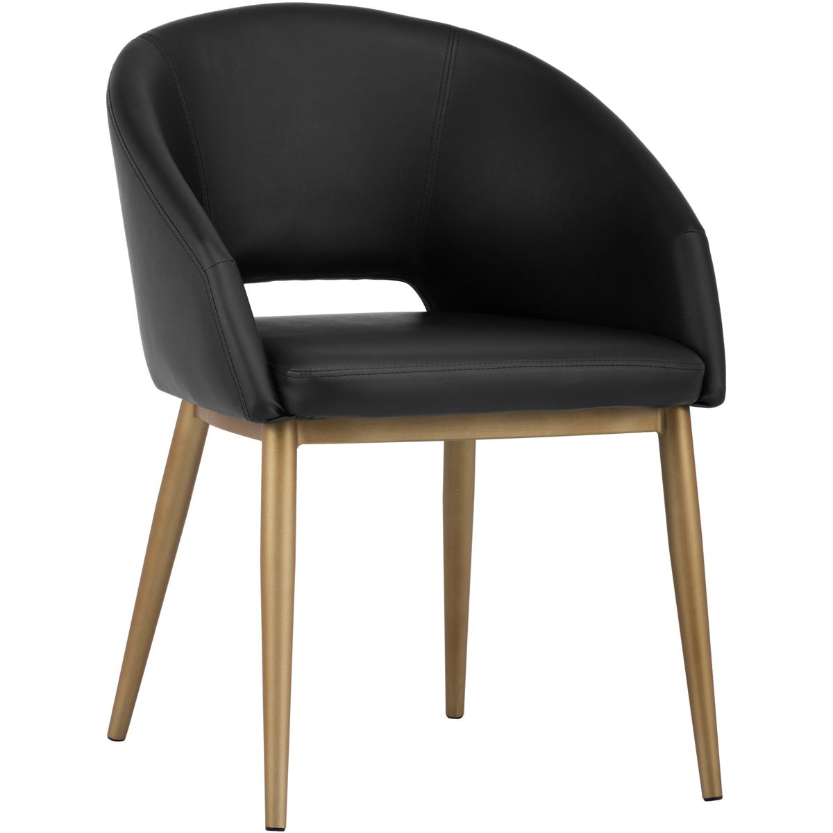 SUNPAN 102797 Thatcher Champagne Gold  Onyx Dining Armchair